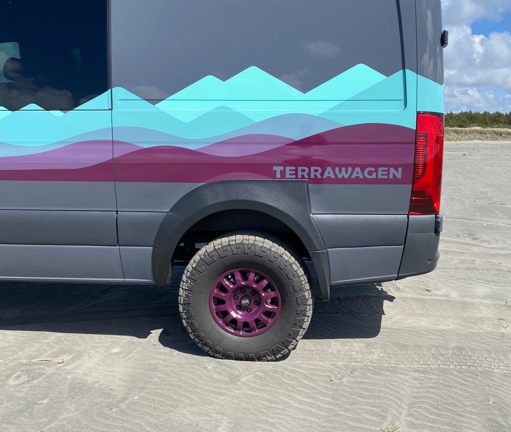 Desert Defender Fender Flares – Pointed Rear Design, Max Tire Clearance for Sprinter 2019–2024